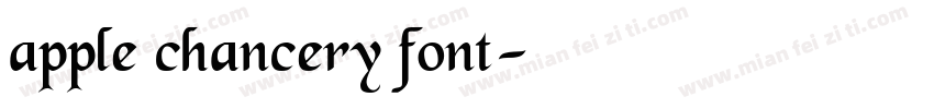 apple chancery font字体转换